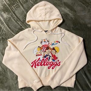Kellogg’s Cropped Soft Cream Hoodie, Size S